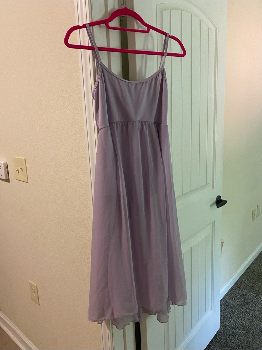 Body Wrappers Lavender Spaghetti-Strap Midi Dress